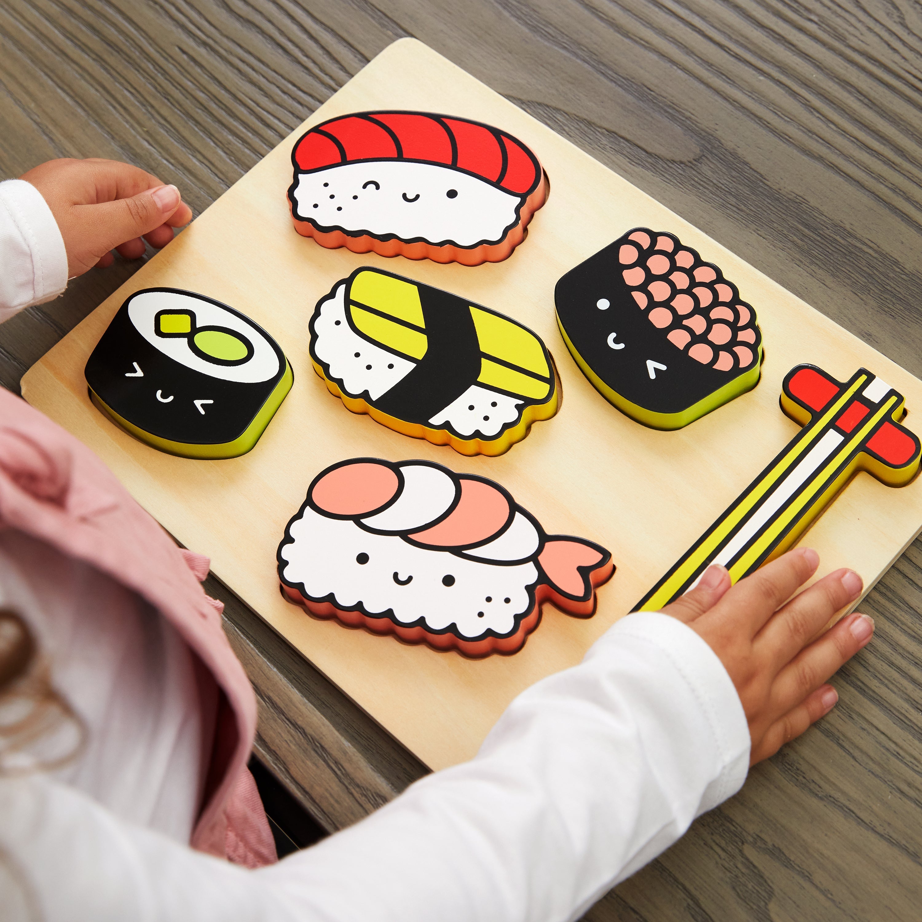 Mudpuppy Sushi Friends Wooden Tray Puzzle