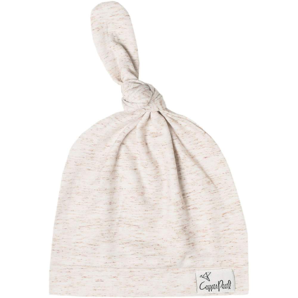 Copper Pearl Top Knot Hat - Oat