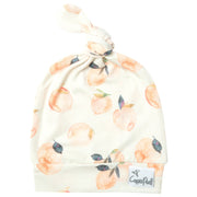Copper Pearl Newborn Top Knot Hat - Caroline