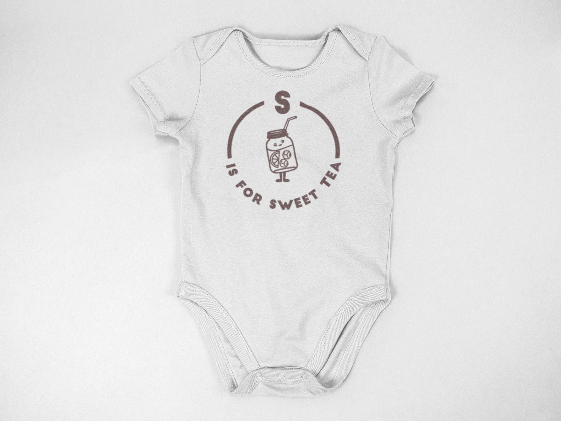 Southern Alphabet Series Onesies S is for Sweet Tea