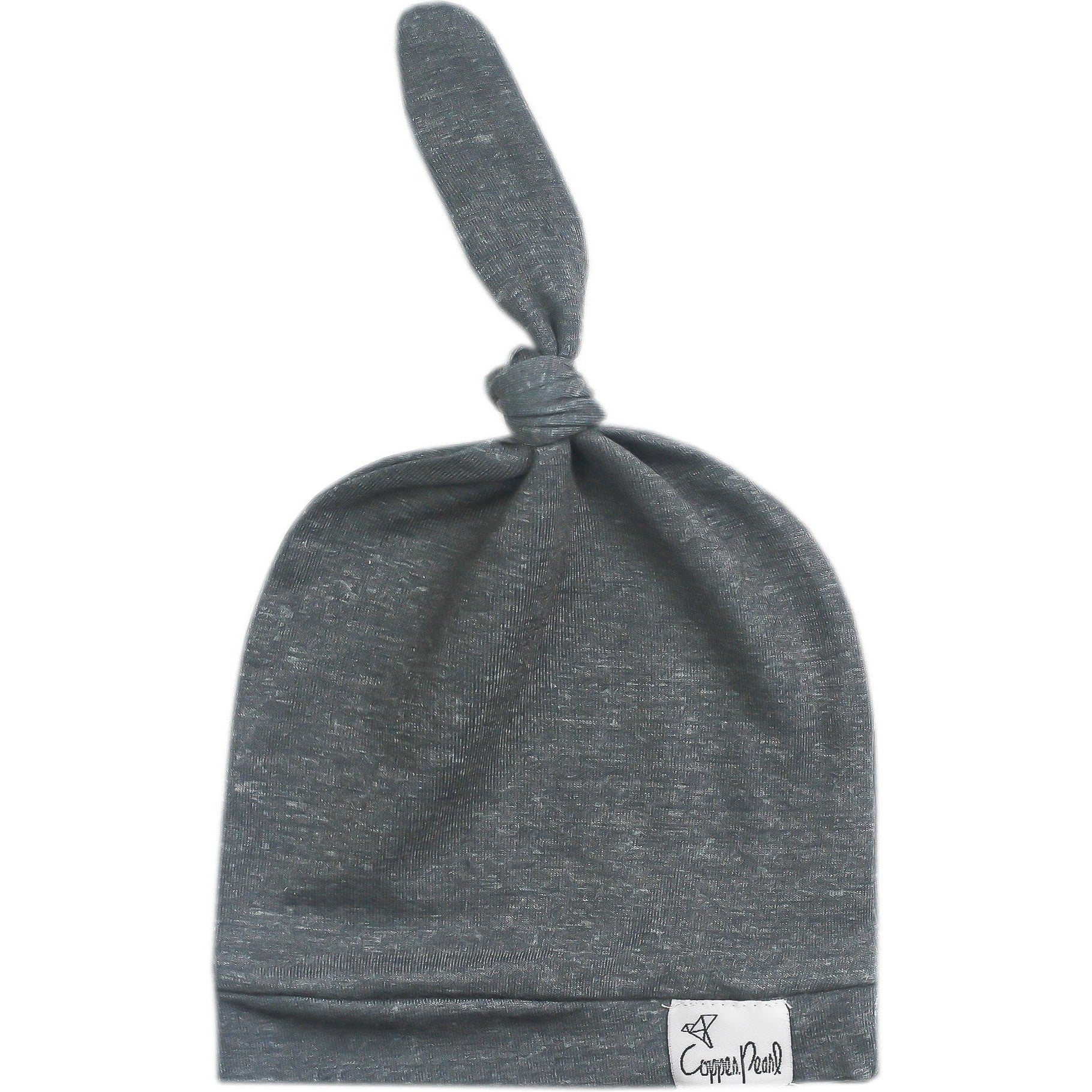 Copper Pearl Top Knot Hat | Slate