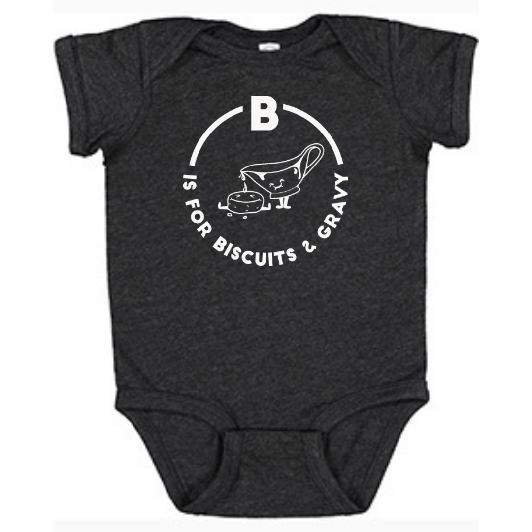 Southern Alphabet Series Onesies B is for Biscuits & Gravy