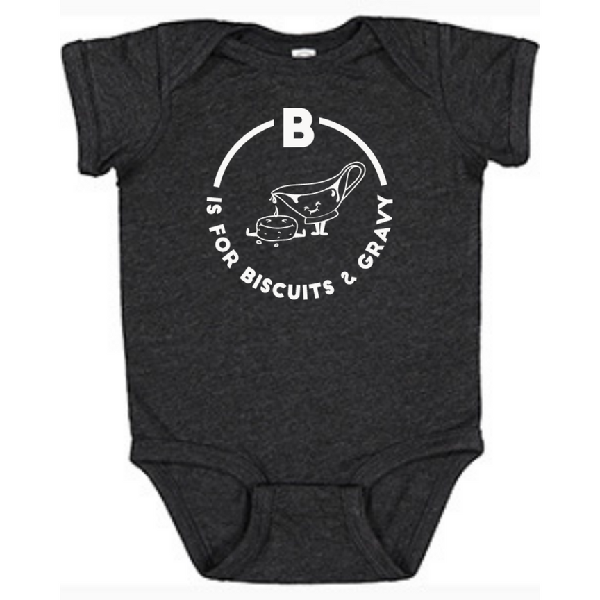 Southern Alphabet Series Onesies B is for Biscuits & Gravy