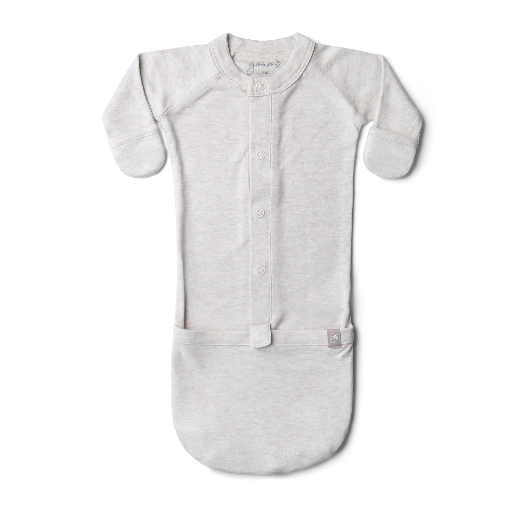 Goumikids - Bamboo Organic Cotton Convertible Gown - Storm Gray