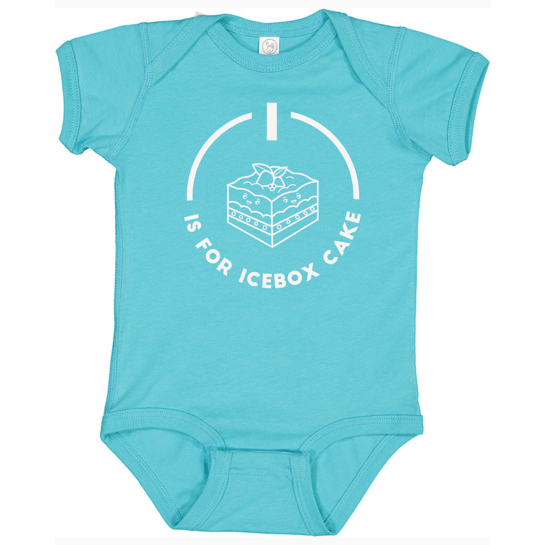 Southern Alphabet Series Onesies I is for Ice Box Cake
