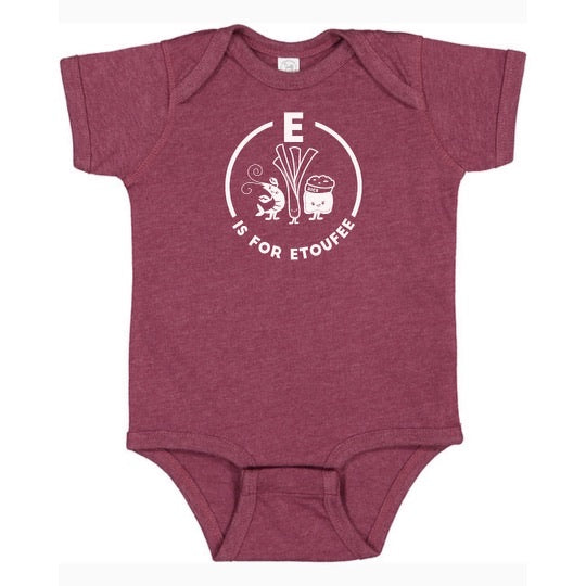 Southern Alphabet Series Onesies E is for Etoufee