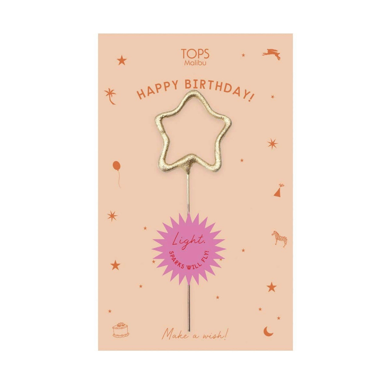 Sparkler Card Happy Birthday