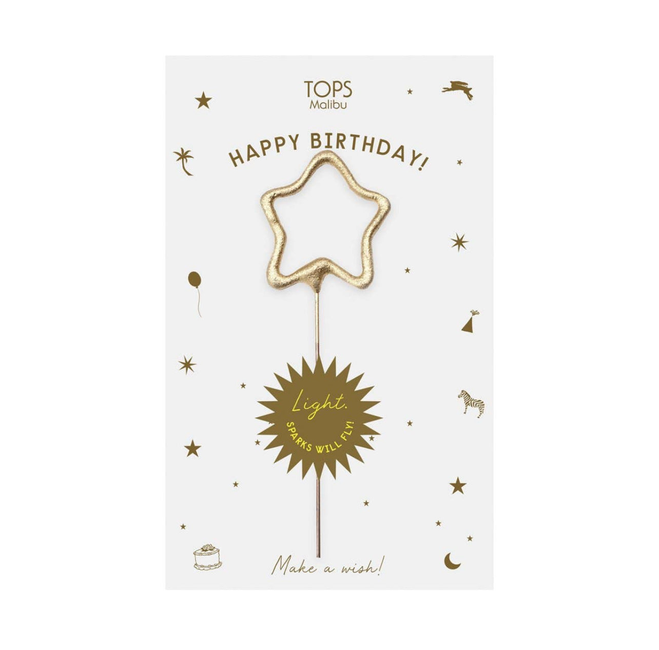 Sparkler Card Happy Birthday