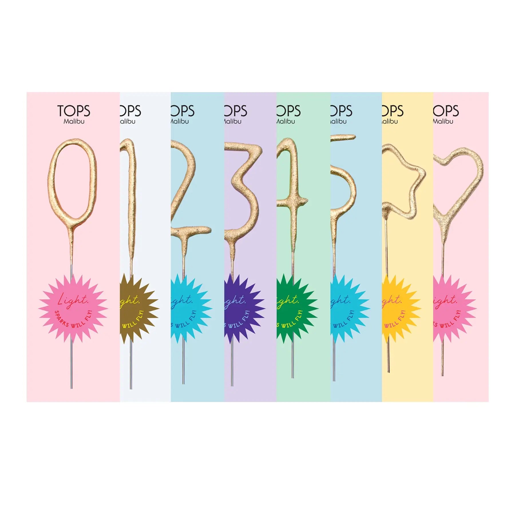Mini Gold Number Sparkler Wand