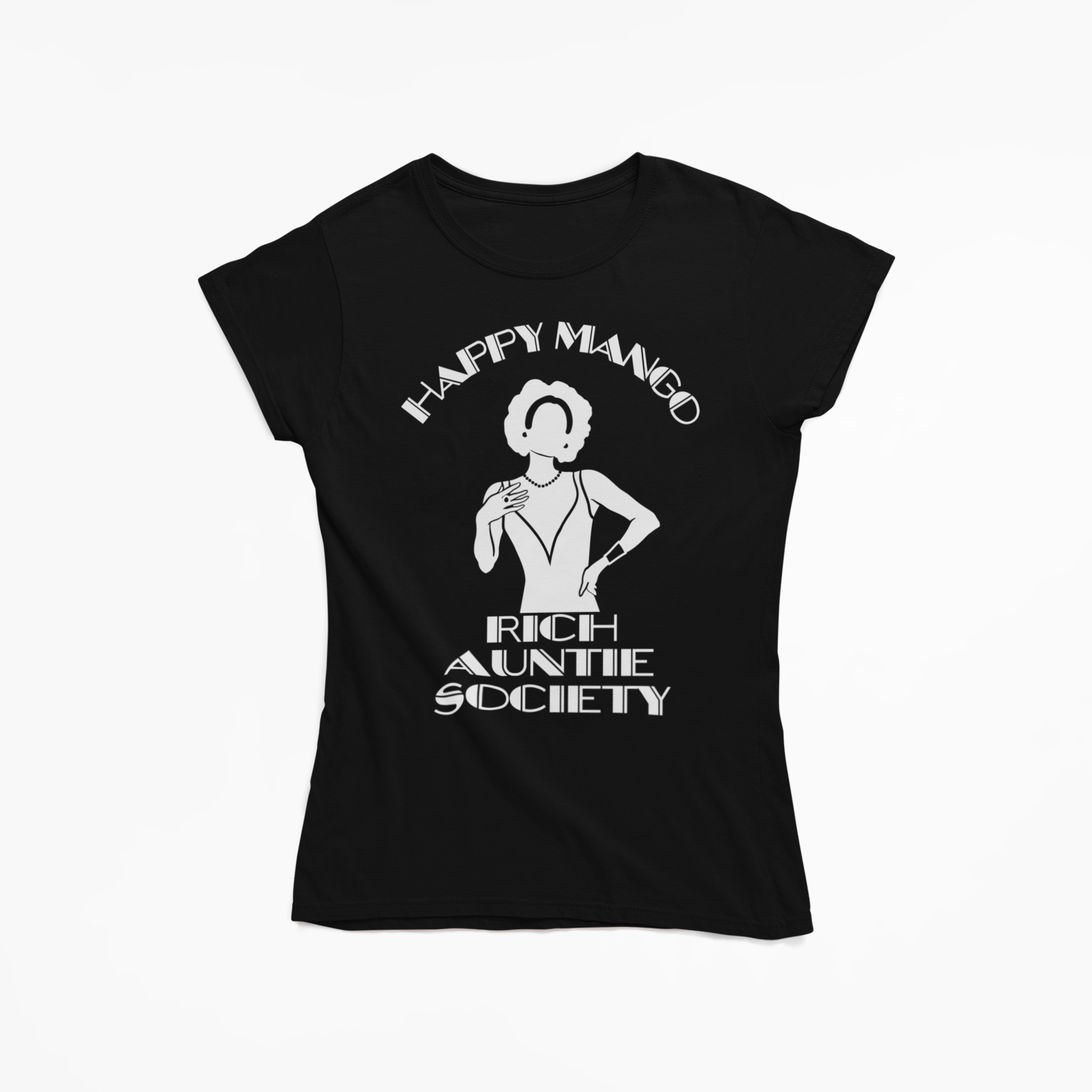 Rich Auntie Society Tee Black Card Black