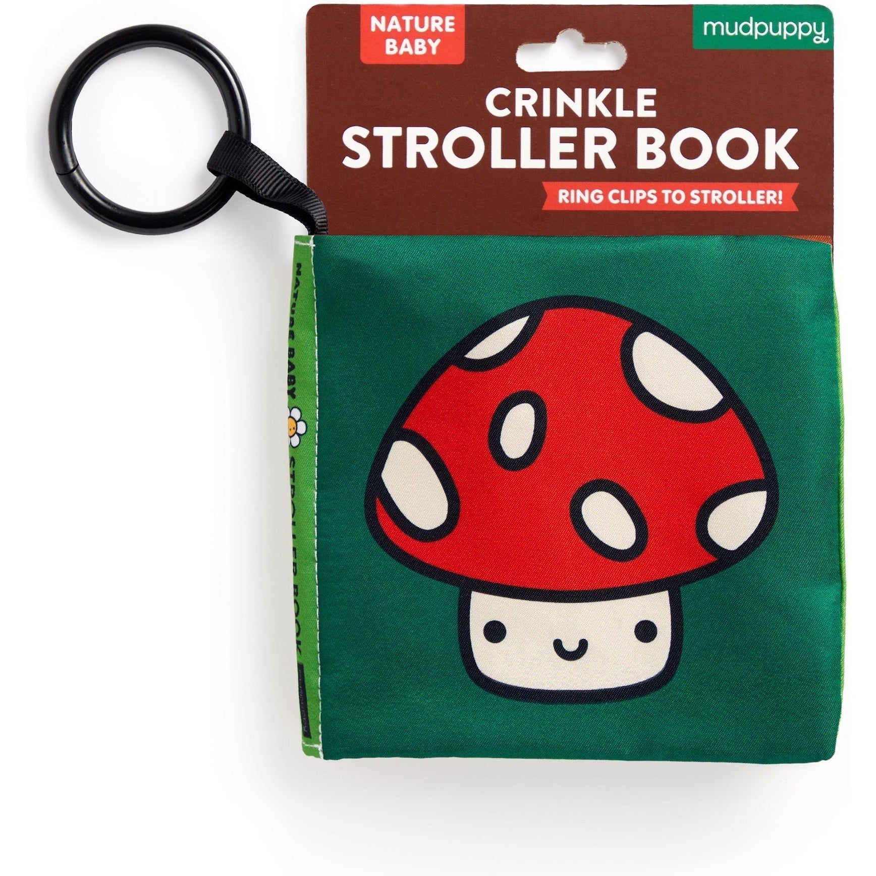 Mudpuppy Nature Baby Crinkle Fabric Stroller Book
