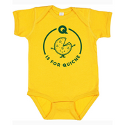 Southern Alphabet Series Onesies Q is for Quiche