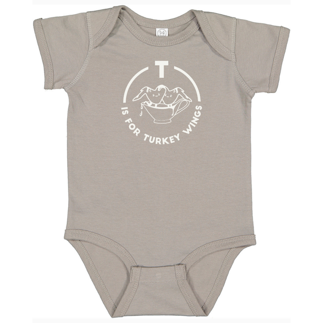 Southern Alphabet Series Onesies T is for Turkey Wings