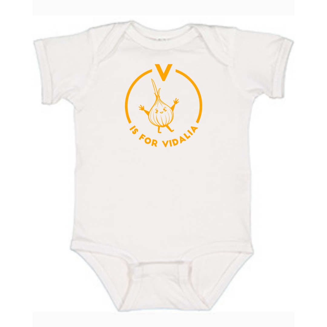 Southern Alphabet Series Onesies V if for Vidalia