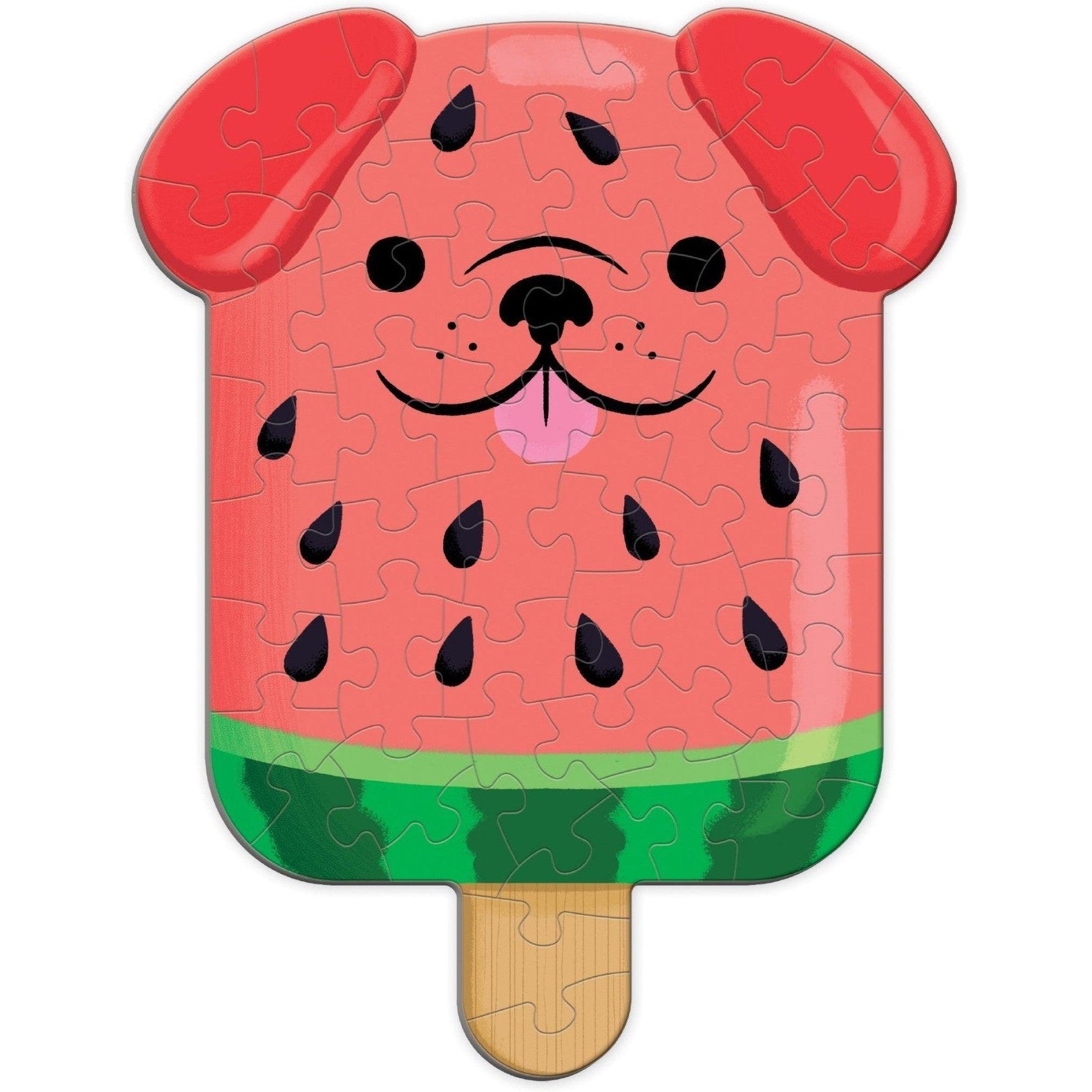 Mudpuppy Watermelon Pupsicle 48 Piece Scratch and Sniff Shaped Mini Puzzle
